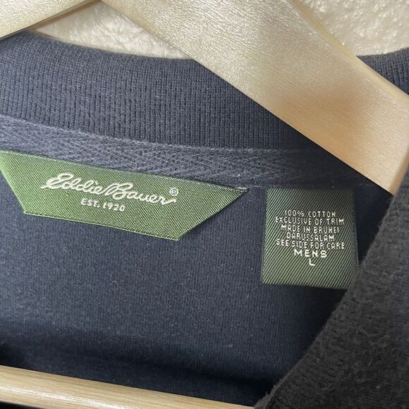 Eddie Bauer Shirt Men's XL Black Poll Short Sleeve Classic Casual - Picture 3 of 7